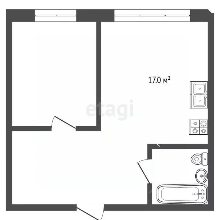 1-к кв. Ставропольский край, Кисловодск Окопная ул. (35.7 м) - Фото 1