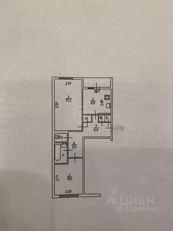 2-к кв. Владимирская область, Владимир ул. Безыменского, 9Б (53.0 м) - Фото 2