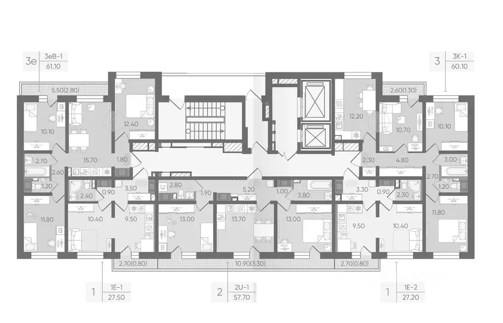 2-к кв. Санкт-Петербург ул. Пейзажная, 18к1 (58.9 м) - Фото 1