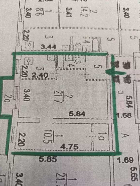 2-к. квартира, 45 м, 5/9 эт. - Фото 0