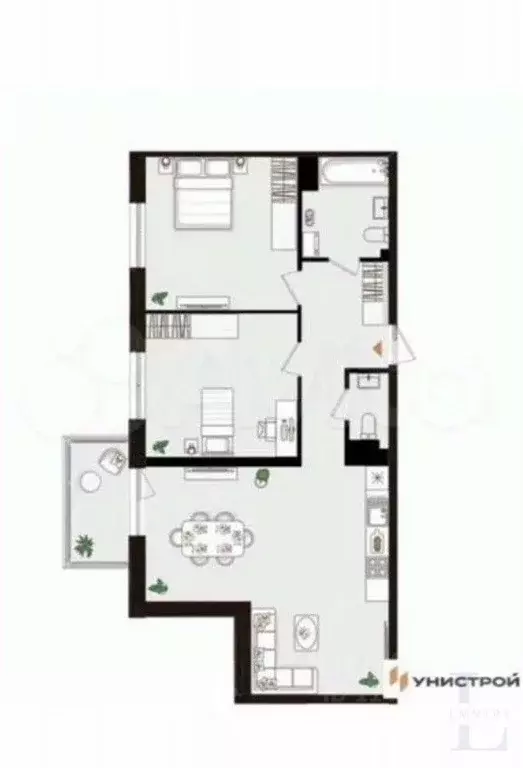 2-к кв. Санкт-Петербург, Санкт-Петербург, Сестрорецк Авиационная ул., ... - Фото 2