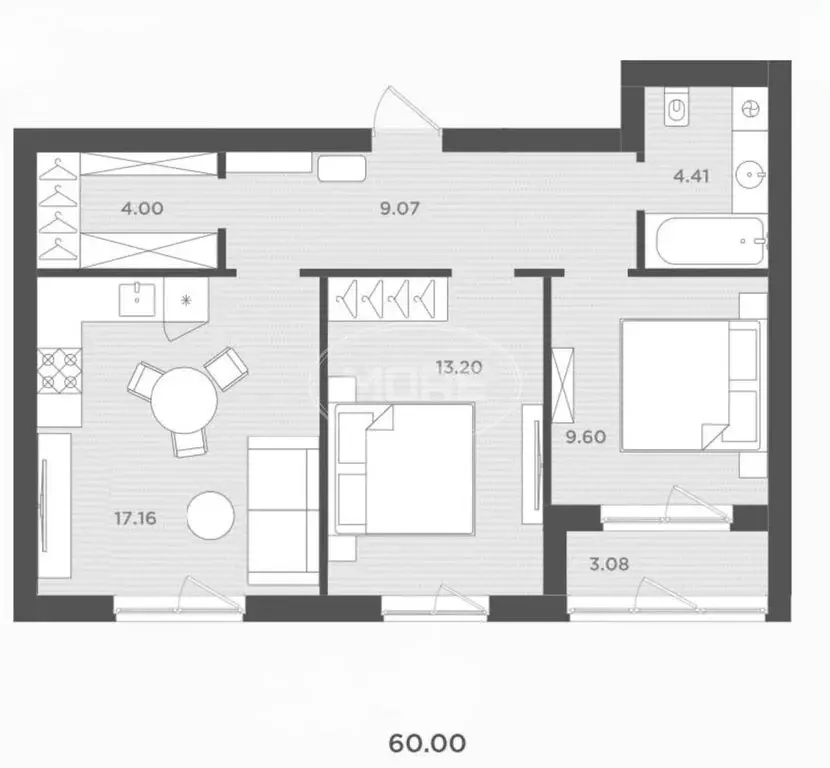 2-комнатная квартира: Калининградская область, Гурьевский ... - Фото 1