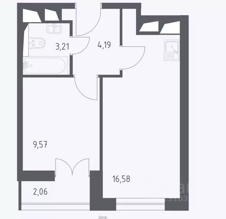 1-к кв. Московская область, Красногорск ул. Тенистых Аллей, 3к1 (34.6 ... - Фото 2
