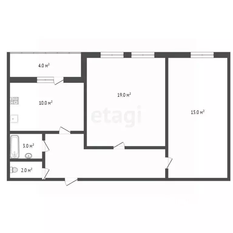 2-к кв. Оренбургская область, Оренбург ул. Ткачева, 4 (41.3 м) - Фото 1