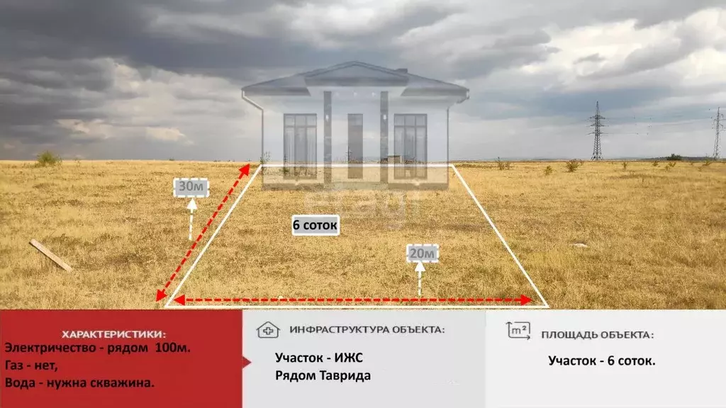 Участок в Крым, Симферопольский район, с. Мирное  (6.0 сот.) - Фото 0