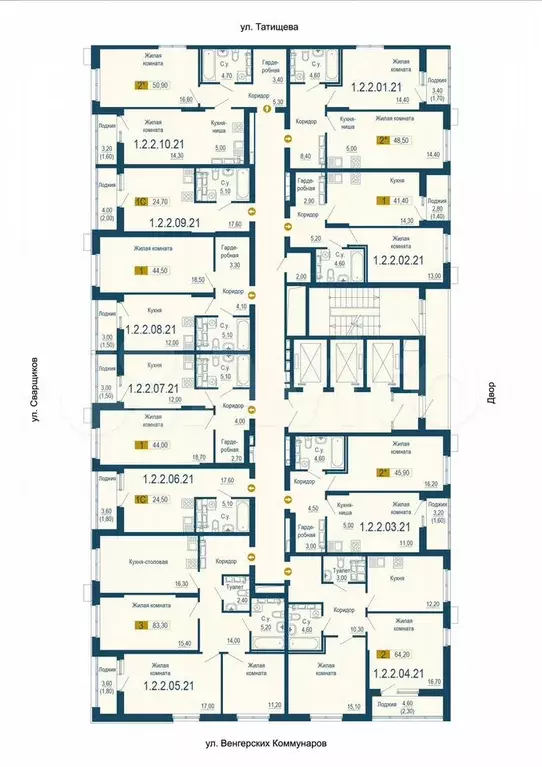 Квартира-студия, 24,7 м, 21/25 эт. - Фото 1
