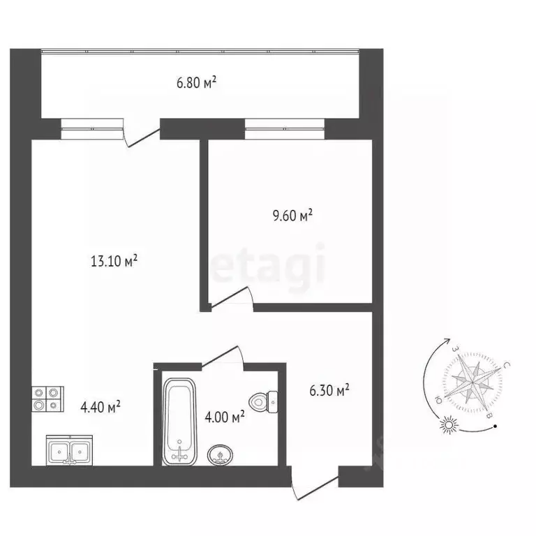 2-к кв. Коми, Сыктывкар Петрозаводская ул., 43 (44.2 м) - Фото 1