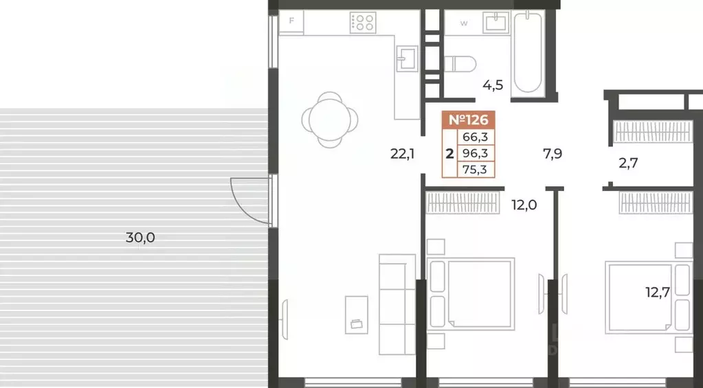 2-к кв. Крым, Симферополь ул. Караимская, 50 (75.3 м) - Фото 0