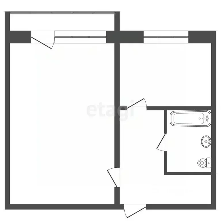 1-к кв. Челябинская область, Увельский муниципальный округ, с. ... - Фото 2