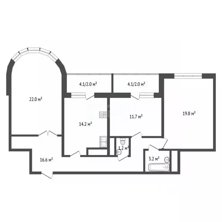 3-к кв. Московская область, Химки ул. Ватутина, 4к2 (92.7 м) - Фото 2