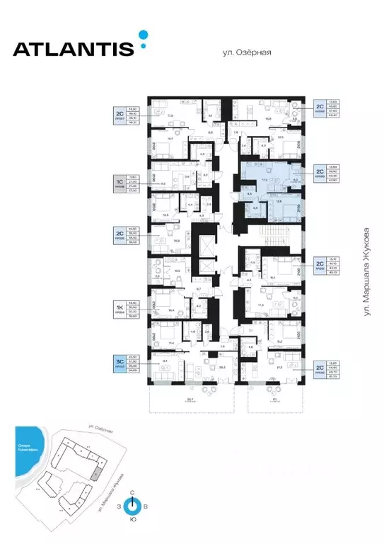 2-к кв. Башкортостан, Уфа Сипайлово жилрайон, Атлантис жилой комплекс ... - Фото 2