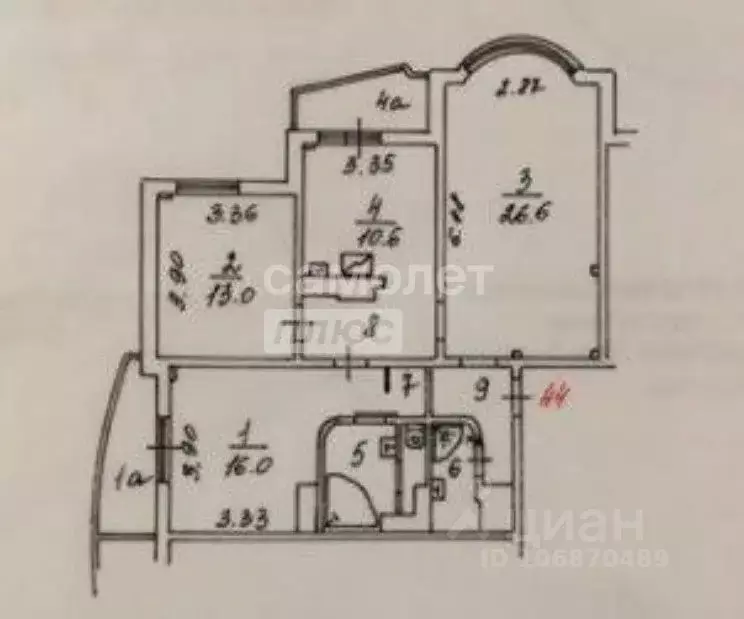 3-к кв. Москва Фестивальная ул., 17К1 (85.31 м) - Фото 2