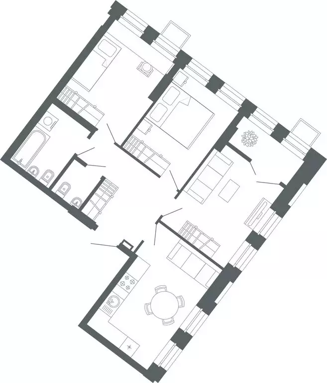 3-комнатная квартира: Екатеринбург, улица Мира, 47/6 (74 м) - Фото 0