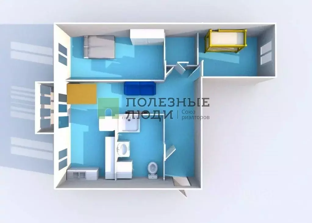 3-к кв. Еврейская автономная область, Облучье Пролетарская ул., 2 ... - Фото 2