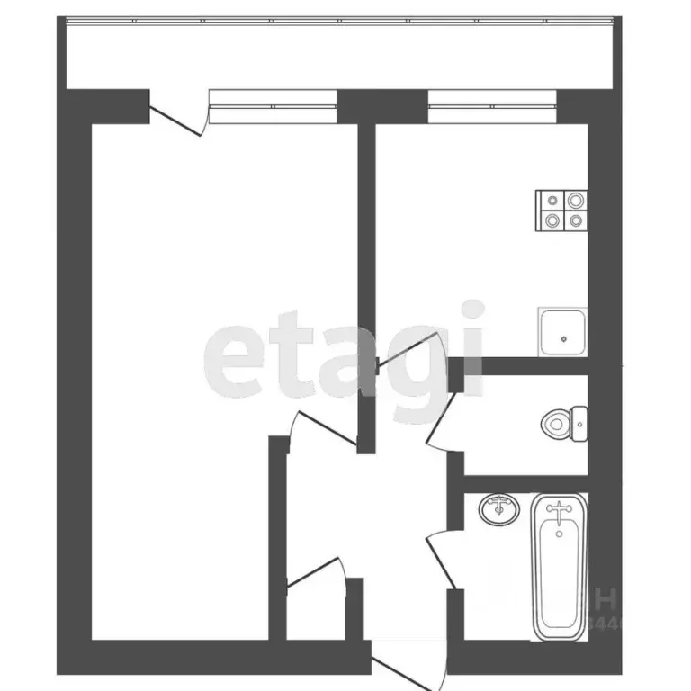 1-к кв. Тюменская область, Тюмень Холодильная ул., 11 (33.4 м) - Фото 0