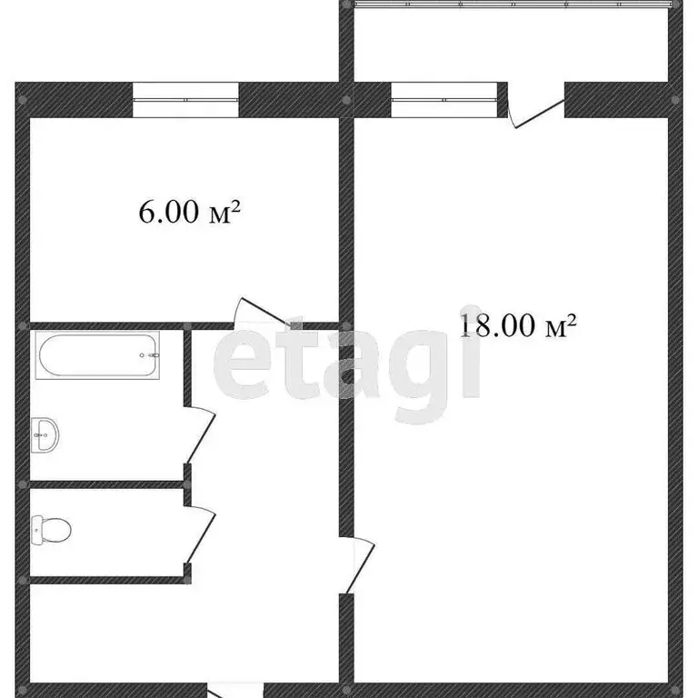 1-комнатная квартира: Златоуст, улица Шишкина, 6 (30.6 м) - Фото 0