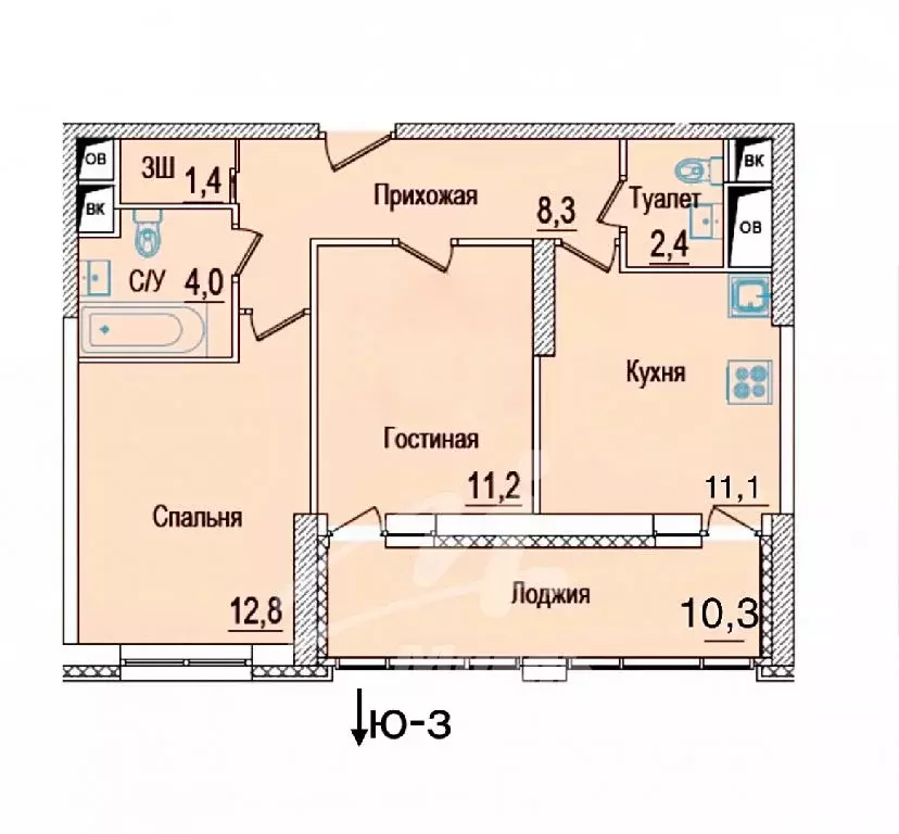 Продается 2-комнатная квартира - Фото 1