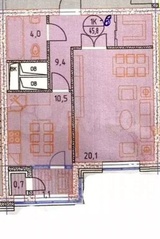 1-к. квартира, 48,2 м, 24/31 эт. - Фото 0