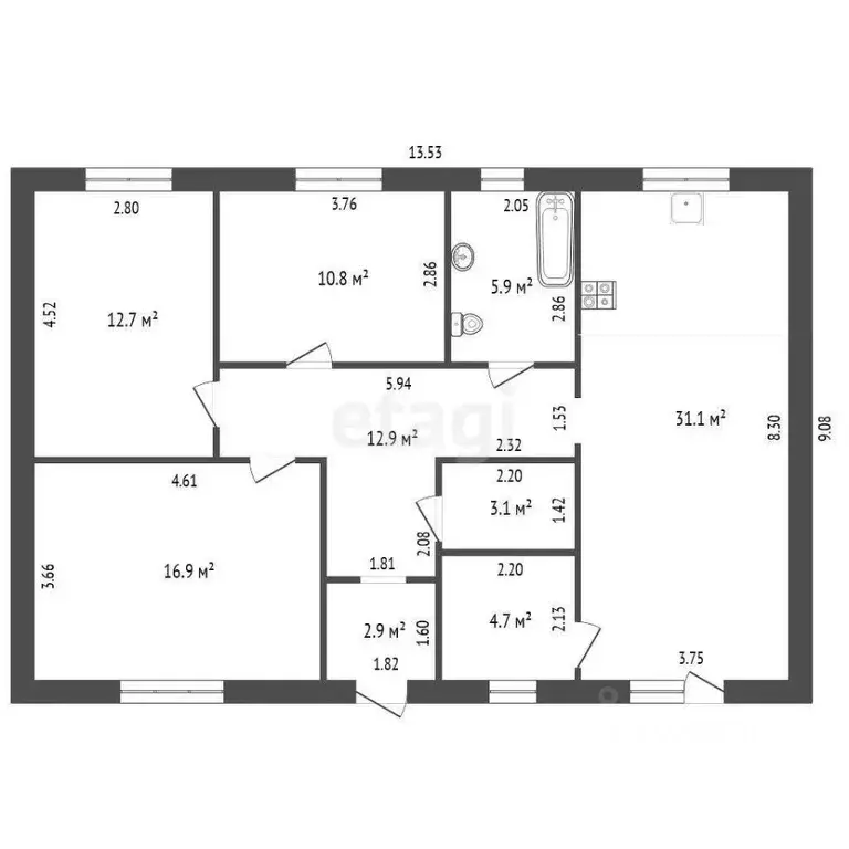 Дом в Ростовская область, Батайск ул. Гайдаш (105 м) - Фото 2