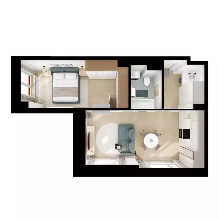 1-к кв. Москва Кавказский Бульвар 51 жилой комплекс, к3.6 (45.4 м) - Фото 2