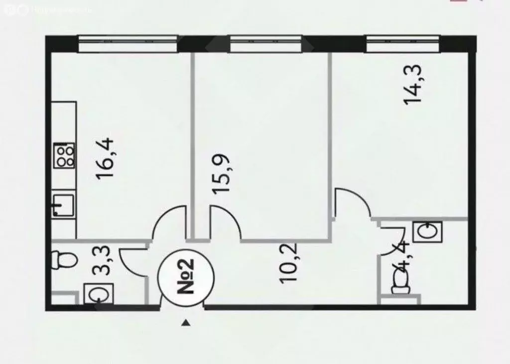 3-комнатная квартира: Москва, Винницкая улица, 8к2 (64.8 м) - Фото 0