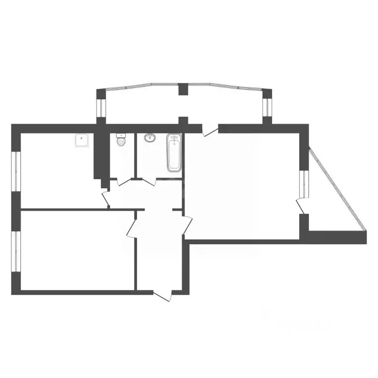 2-к кв. Красноярский край, Красноярск Северный мкр, ул. Мате Залки, 33 ... - Фото 2