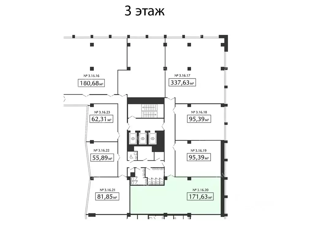 Офис в Санкт-Петербург Левашовский просп., 15 (172 м) - Фото 2