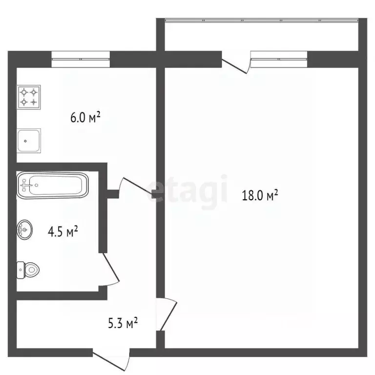 1-к кв. Камчатский край, Петропавловск-Камчатский ул. Академика ... - Фото 2