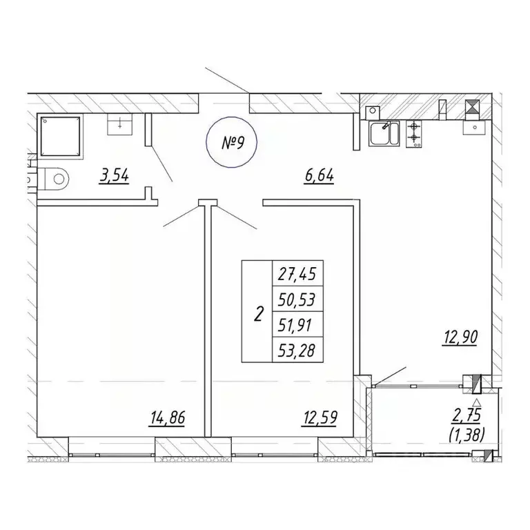 2-к кв. Калининградская область, Зеленоградск  (53.28 м) - Фото 1