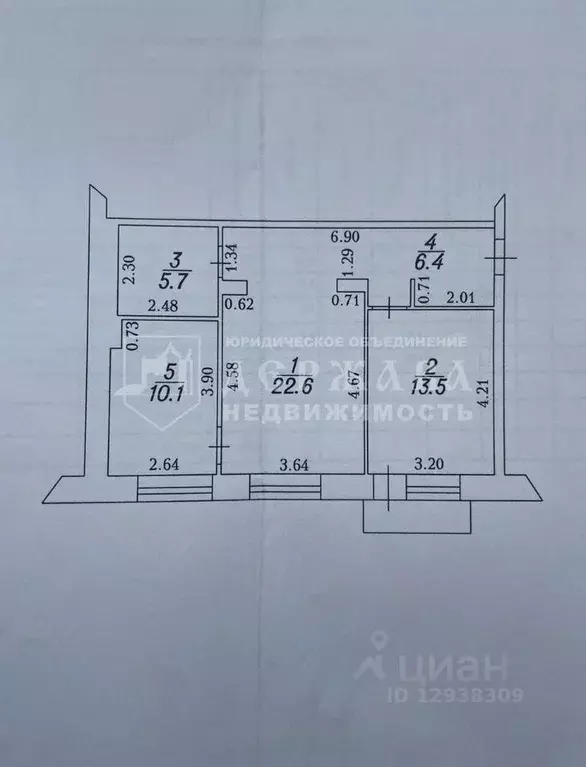 2-к кв. Кемеровская область, Кемерово Весенняя ул., 13 (58.3 м) - Фото 2