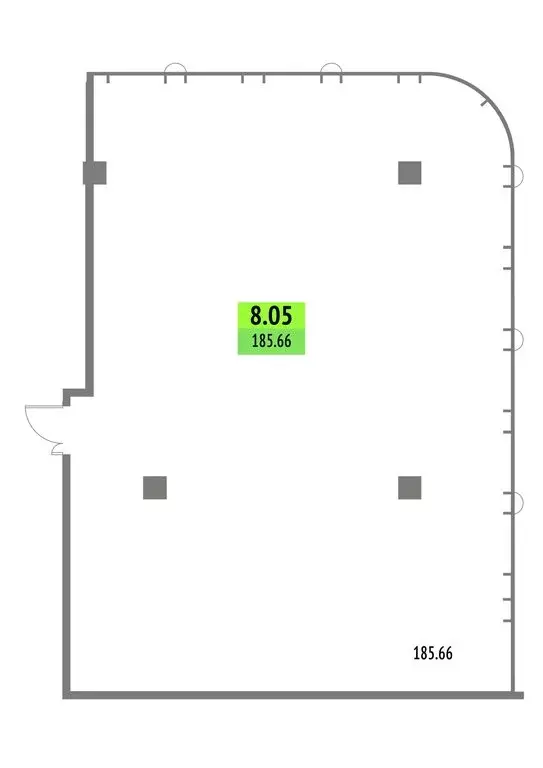 Офис (185.66 м) - Фото 1
