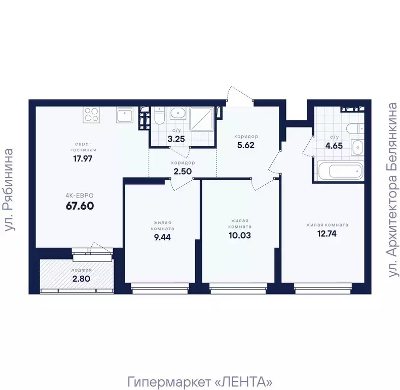 3-к кв. Свердловская область, Екатеринбург Академический мкр, ... - Фото 2