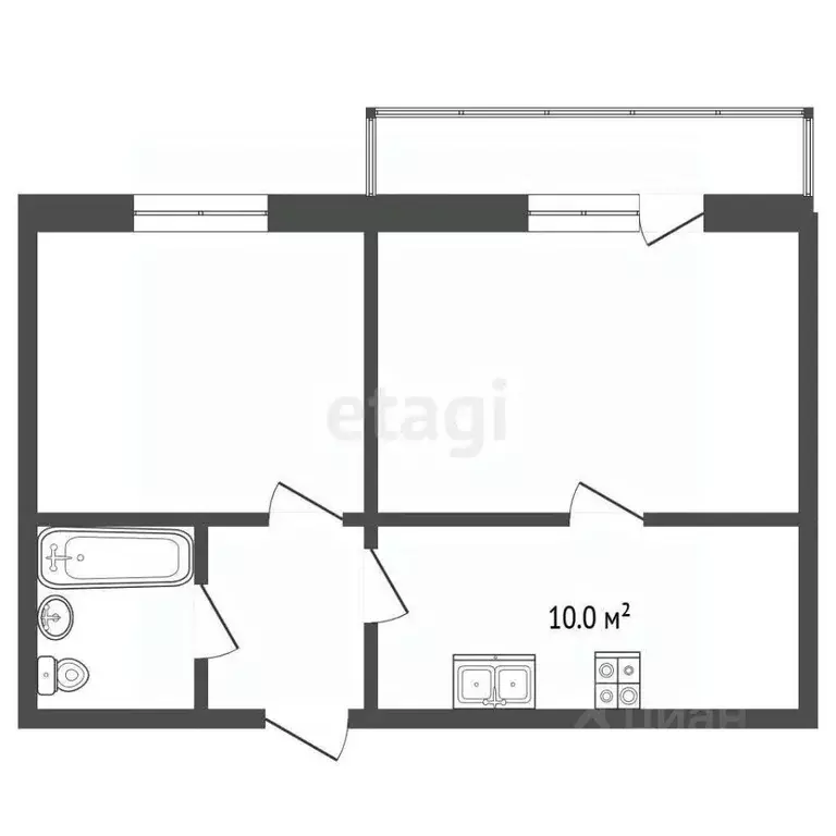 1-к кв. Ямало-Ненецкий АО, Муравленко ул. Украинских строителей, 26 ... - Фото 2