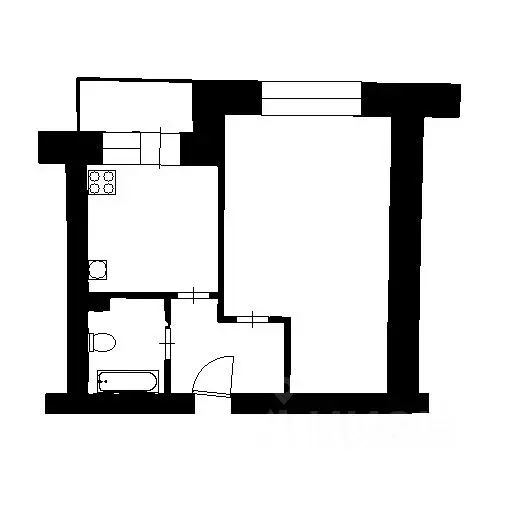 1-к кв. Татарстан, Казань ул. Дубинина, 7 (35.2 м) - Фото 2