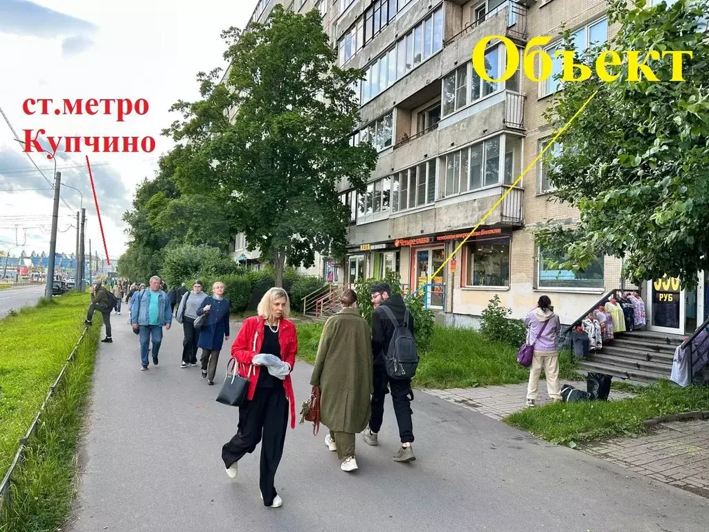 45 м на супер трафике в шаге м.Купчино - Фото 0