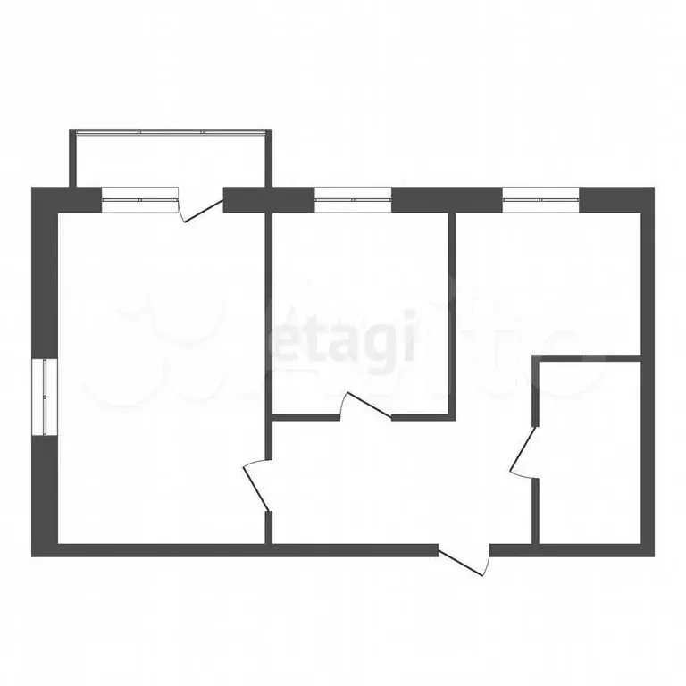 2-к. квартира, 43,9 м, 3/5 эт. - Фото 0