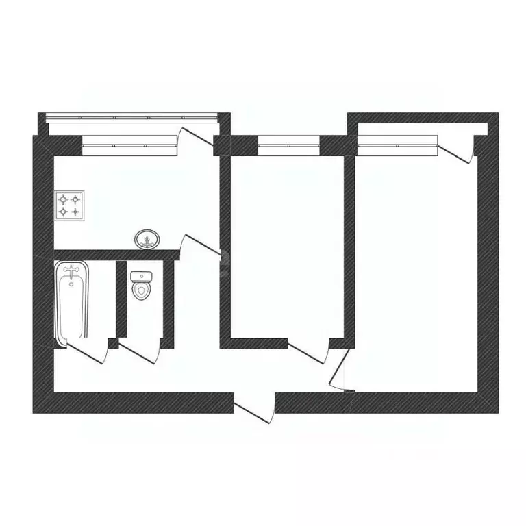 2-к кв. Смоленская область, Дорогобуж ул. ДОС, 2 (47.0 м) - Фото 1