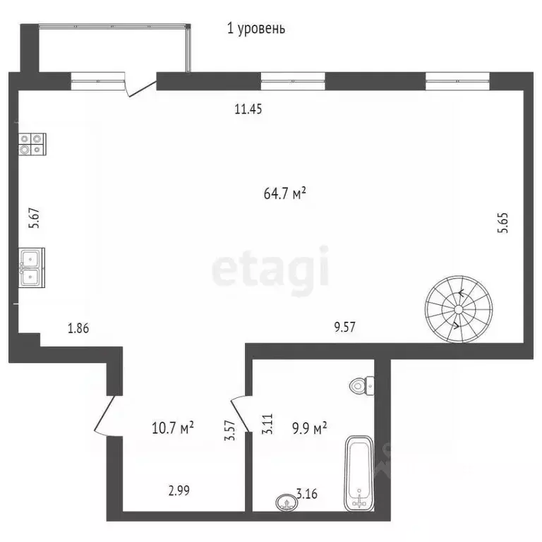 4-к кв. Тюменская область, Тюмень ул. Герцена, 84/2 (175.0 м) - Фото 2