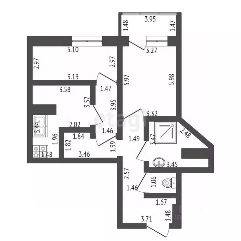 3-к кв. Псковская область, Псков Гражданская ул., 19А (88.9 м) - Фото 1