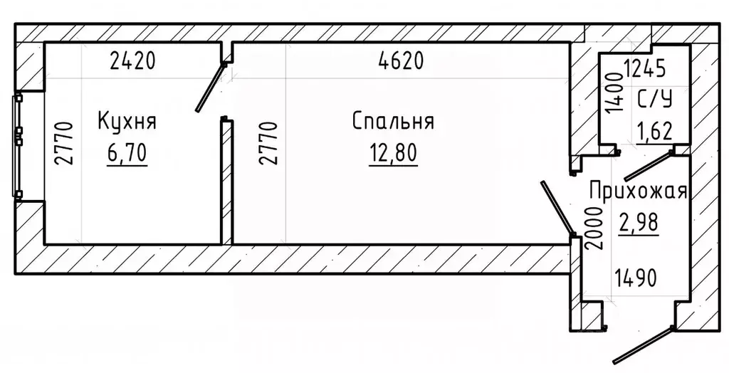 1-к кв. Кабардино-Балкария, Баксан Эльбрусская ул. (24.0 м) - Фото 2
