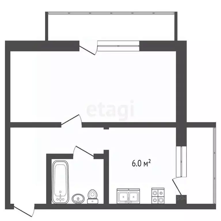 1-к кв. Севастополь ул. Генерала Жидилова, 11 (34.5 м) - Фото 1