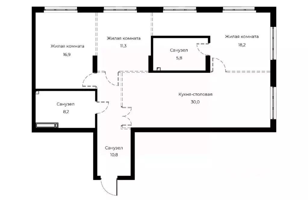 2-к кв. Пензенская область, Пенза Велларт Сити жилой комплекс (101.2 ... - Фото 1