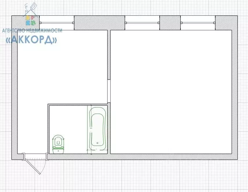 1-к кв. Алтайский край, Бийский район, с. Первомайское Школьная ул., 1 ... - Фото 2