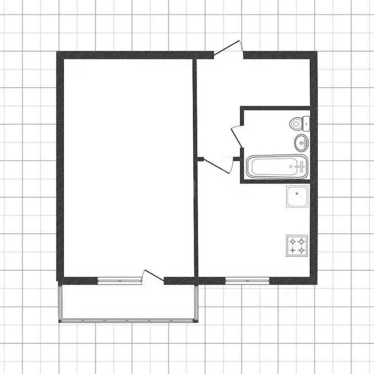 1-к кв. Белгородская область, Белгород ул. Николая Чумичова, 123 (29.7 ... - Фото 1