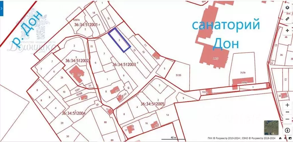 Участок в Воронежская область, Воронеж ул. Берег реки Дон, 44 (4.4 ... - Фото 1
