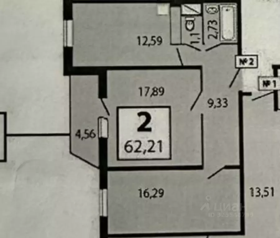 2-к кв. Московская область, Красногорск городской округ, Путилково пгт ... - Фото 2