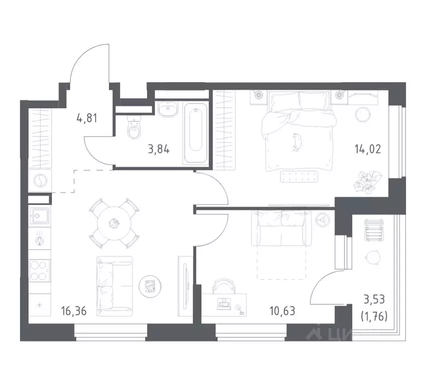 2-к кв. Московская область, Химки городской округ, д. Юрлово Пятницкие ... - Фото 1