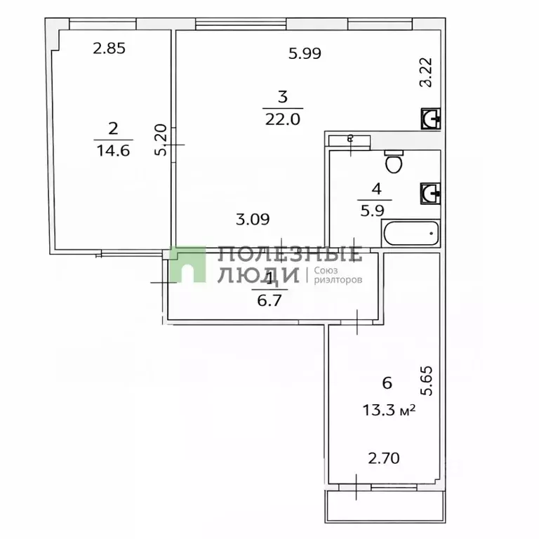 3-к кв. Красноярский край, Красноярск ул. Дубровинского, 106 (62.8 м) - Фото 2
