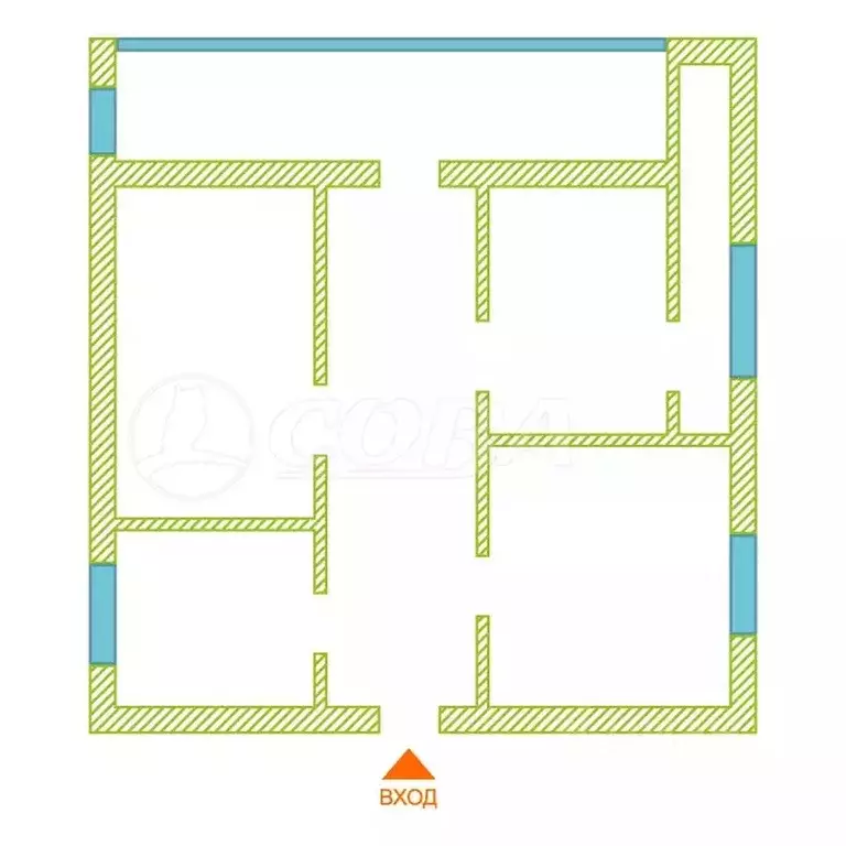 3-к кв. Дагестан, Махачкала городской округ, Семендер пгт ул. ... - Фото 1