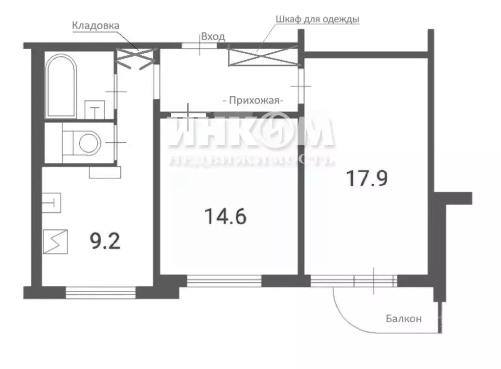 2-к кв. Москва Каширское ш., 142К3 (53.4 м) - Фото 2